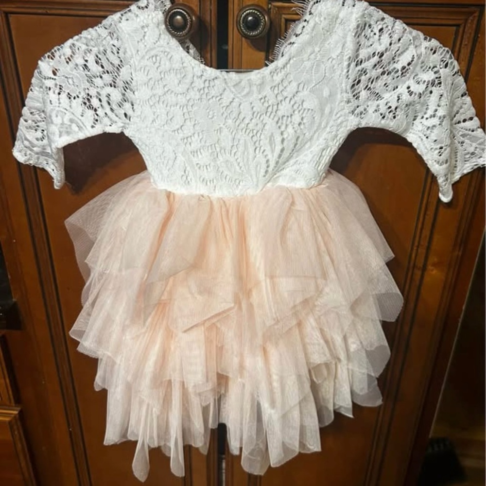 Elegant Lace and Tulle Kids Costume Dress